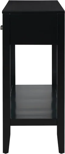 Vista 8 de Mesa consola moderna, mesa de sofá con 3 cajones y 1 estante, mesa de entrada para entrada, pasillo, sala de estar, vestíbulo, pasillo