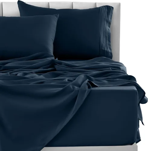 Vista 252 de LUX Décor - Juego de sábanas Twin de microfibra ultrasuave de 3 piezas con sábana encimera, sábana bajera de 16 pulgadas de profundidad y funda