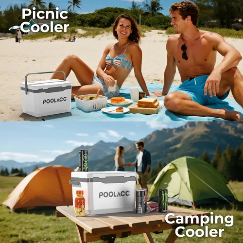 Vista 4 de Portable Personal Cooler, Poolside Ice Chest Fits INTEX Pools, Hard-Sided Cooler, Bonus Ice Pack Included, For Above Ground Pool or Spa