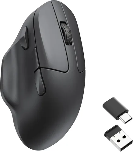 Vista 10 de Keychron M7 8K Ratón Inalámbrico, Ratones de Computadora Ópticos 30K DPI, 2.4 GHz/Bluetooth/Con Cable con Botón Macro 66g Ergonómico Liviano, Hasta