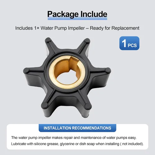Vista 5 de Impulsor de bomba de agua 763735 para Jonshon Evinrude 1.2-6 HP Impulsor de bomba 763735