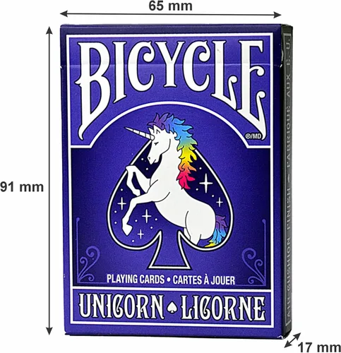 Vista 5 de Bicycle Mazo de Cartas de Unicornio, Índice Estándar, 1 Mazo