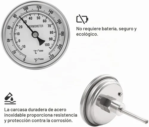 Vista 5 de Termómetros de dial, Termómetro de hervidor de cerveza casera