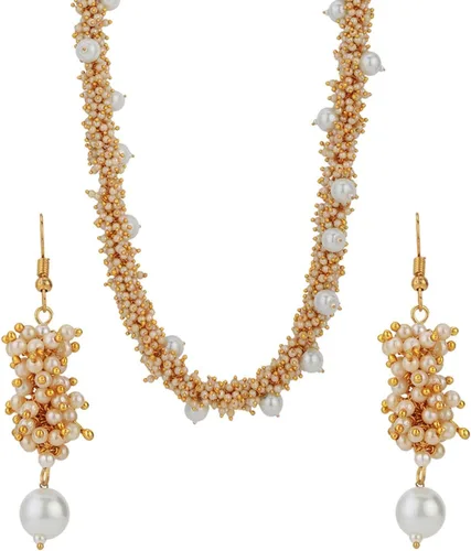 Vista 9 de Efulgenz Rakhi Gifts for Sister Indian Bollywood Faux Pearl Beads Bridal Choker Necklace Earrings Bracelet Bangles Ring Jewelry Set Raksha Bandhan