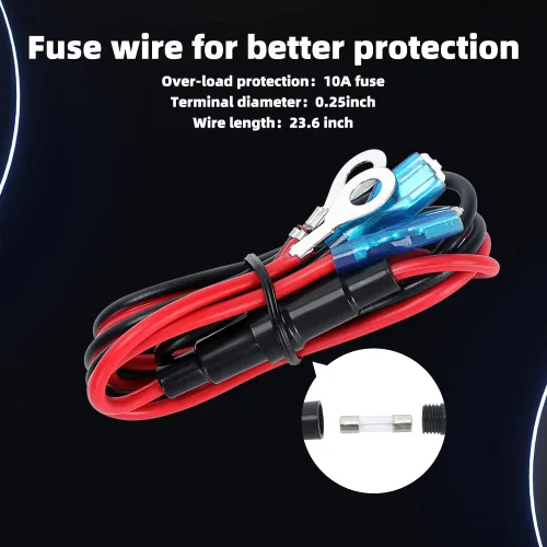 Vista 5 de CNAODUN Interruptor basculante USB con cargador USB C y cubierta impermeable, Dual PD y QC3.0, voltímetro LED azul de 12V/24V para panel