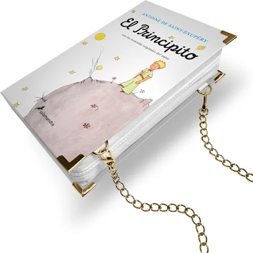Vista 3 de Libro Clutch El principito - Antoine De Saint-Exupery - Monedero único hecho a mano