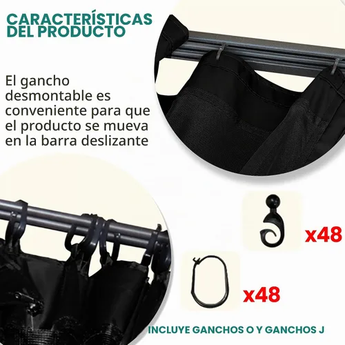 Vista 2 de EasyLee Mosquitera Universal de Repuesto para Cenador de 10' x 10', Paredes de Malla de 4 Paneles para Patio con Cremalleras (Negro)