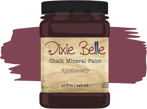 Vista 261 de Pintura para muebles con acabado de tiza Dixie Belle Paint Company - Amatista (4oz) - Pintura mineral de tiza chic púrpura profundo mate
