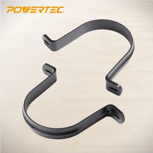 Vista 3 de POWERTEC 70343-P2 - Perchas para manguera de recolección de polvo de 4 pulgadas, tuberías y accesorios de recolección de polvo con tornillos