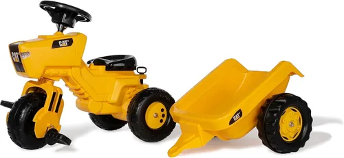 Vista 2 de ROLLY TOYS Tractor de pedal de 3 ruedas CAT con remolque