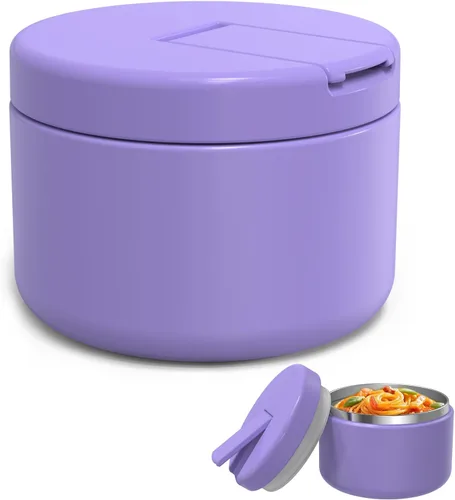 Vista 17 de LOHASOK Termo de sopa infantil de 12 onzas para comida caliente, tarro de comida aislado al vacío con tapa de hebilla, de acero inoxidable, boca