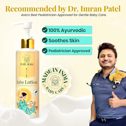 Vista 2 de Rich Moisture - Loción para bebé, 6.8 fl oz, crema nutritiva para piel suave y sensible, ayurvédica y sin químicos, segura para recién nacidos