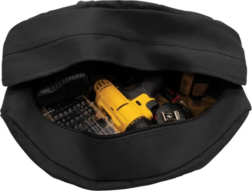 Vista 4 de Rothco Bolsa de herramientas estilo tanque de lienzo - Portaequipaje multiuso resistente para mecánicos, plomeros, electricistas, atletas, negro