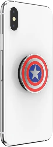 Vista 3 de PopSockets - Agarre para teléfono con soporte expandible, agarre adhesivo, esmalte - Capitán América