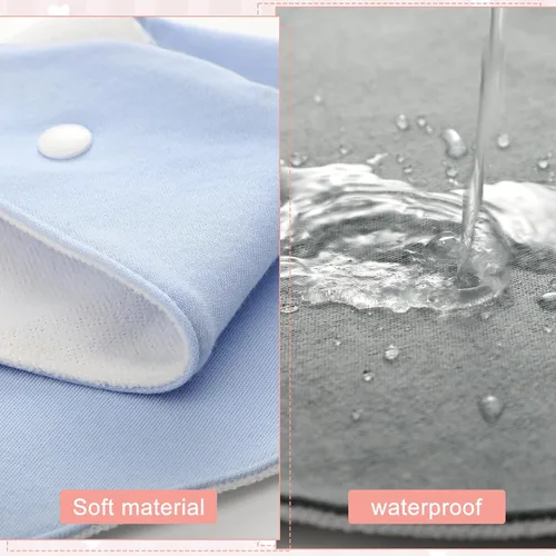 Vista 4 de Janmercy Paquete de 5 baberos tipo bandana para adultos, suaves, grandes, absorbentes, impermeables, para niños de 4 años en adelante, adolescentes