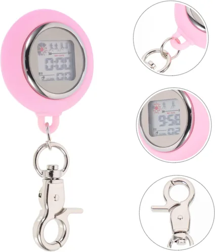 Vista 9 de Mikikit 2 unids cronómetro de bolsillo broche de entrenamiento luminoso partido árbitro mini cubierta temporizador temporizador digital deportes