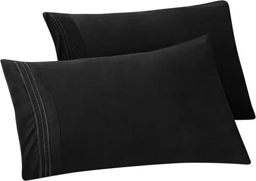 Vista 78 de Elegant Comfort Fundas de almohada sólidas de microfibra de alta calidad hotelera, tejido suave, resistente a las arrugas y a las manchas, fácil