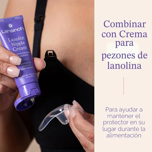 Vista 7 de Lansinoh Protectores de pezón de contacto para madres lactantes, ultrafinos, suaves y flexibles, de silicona de grado médico, diseñados para pezones