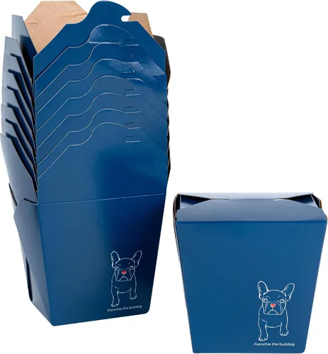 Vista 6 de Restaurantware Cajas chinas para llevar, paquete de 200 unidades, 8 onzas, resistentes a la grasa, recipientes de comida para llevar, desechables