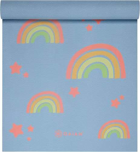 Vista 9 de Gaiam Tapete de Yoga para Niños, Tapete de Ejercicio, Yoga para Niños con Estampados Divertidos - Tiempo de Juego para Bebés, Niños Pequeños Activos
