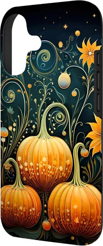 Vista 2 de Pumpkins - Carcasa para iPhone 17, diseño floral de otoño
