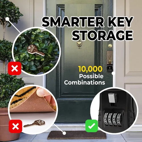 Vista 6 de Lion Locks 1500 Caja de Bloqueo de Llaves con Código, Caja de Seguridad para Llaves al Aire Libre, Caja de Seguridad para Inmobiliarios