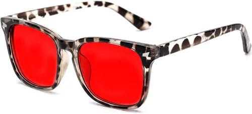 Vista 31 de TIJN Gafas de dormir con bloqueo de luz verde azul, lente de luz roja para juegos de computadora, fatiga de pantalla y protección UV Negro