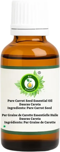 Vista 2 de R V Essential Aceite esencial de semilla de zanahoria pura 5ml (0.169oz)- Daucus Carota