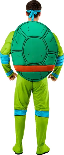 Vista 2 de Rubies Men's Teenage Mutant Ninja Turtles Deluxe Leonardo Costume Jumpsuit, Shell, and Eye-mask