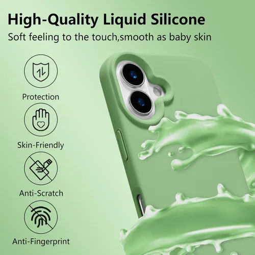 Vista 49 de Funda magnética de silicona para iPhone 13 Pro, color blanco antiguo [Compatible con Magsafe] [Forro de microfibra suave antiarañazos], funda