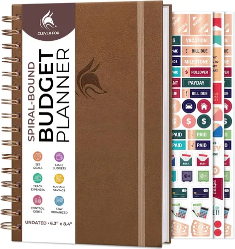 Vista 15 de Clever Fox Planificador de presupuesto en espiral, cuaderno de seguimiento de gastos, organizador de presupuestos mensual, cuaderno de registro