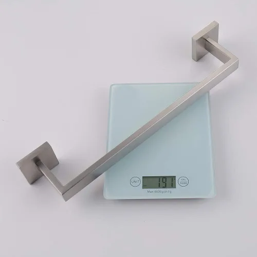 Vista 6 de TASTOS Toallero de 16 pulgadas de níquel cepillado, soporte cuadrado de acero inoxidable para baño, cocina, montado en la pared