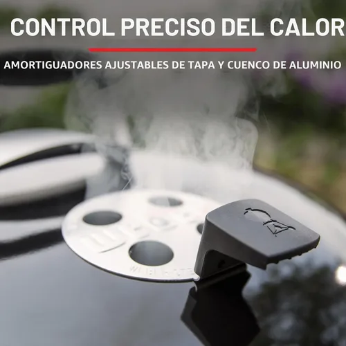 Vista 7 de Weber Master-Touch - Parrilla y ahumador de carbón, 26 pulgadas, color negro