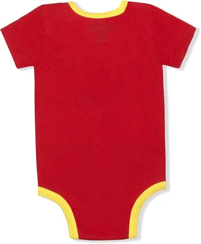 Vista 3 de Marvel Boys Superhero Short Sleeve Bodysuit Costume Set for Newborn and Infant SpidermanThorCaptain AmericaHulkIron Man
