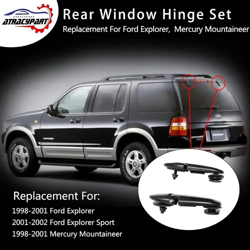 Vista 3 de Bisagras de ventana trasera, aptas para Ford Explorer 98-02, Mercury