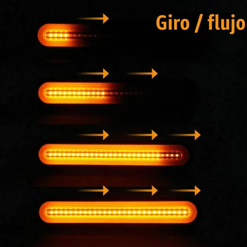 Vista 4 de Paquete de 2 barras de luces traseras LED de 9 pulgadas para remolque + parada de freno + conjunto de luces de señal de giro e identificación, tira