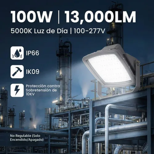 Vista 2 de Luz de inundación LED a prueba de explosiones de 100W, clase I División 2