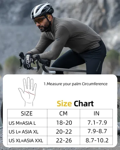 Vista 5 de ROCKBROS Guantes de ciclismo Motocycle Mountain Bike Guantes de dedo completo Ciclismo Guantes para hombres Guantes de bicicleta