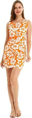 Vista 4 de Matchable Family Hawaiian Luau - Ropa para hombres, mujeres, niñas y niños en clásico vintage hibisco naranja