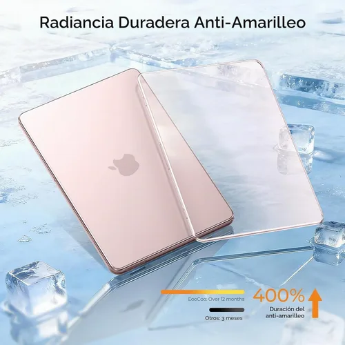 Vista 3 de EooCoo Funda para MacBook Neo de 13 pulgadas modelo A3404 2026 con chip A18 Rubor de cristal