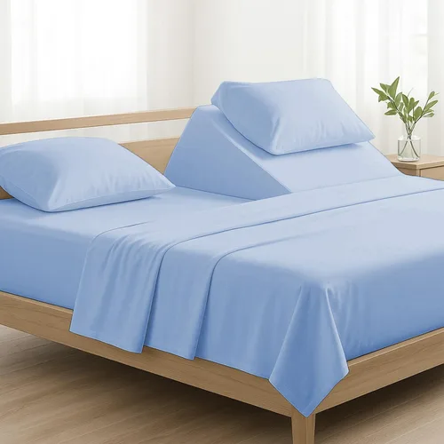 Vista 19 de 4 piezas de lujo Split Top Queen 100% algodón egipcio de 800 hilos (ajustable, parte superior flexible tamaño queen) sábanas divididas de 28