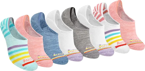 Vista 12 de Saucony 8 pares de calcetines invisibles acolchados para mujer. Armario (8 Pares)