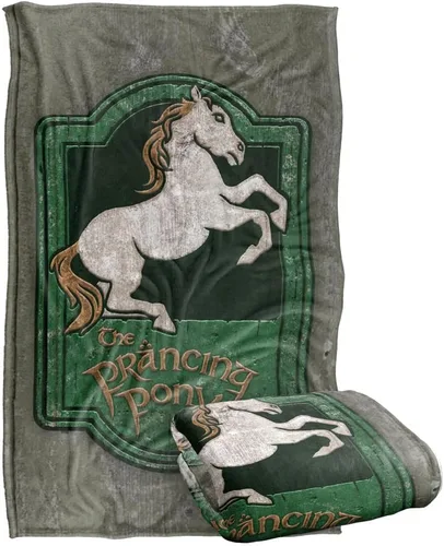 Vista 7 de Manta de The Lord of the Rings de 36 x 58 pulgadas, con signo de posada de dragón verde, tacto sedoso, súper suave
