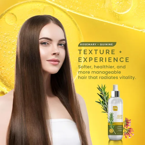 Vista 4 de Pili Natural Hair Tonic contiene extractos de pantenol, romero, quinina, árnica y caléndula que ayudan a fortalecer y nutrir los folículos pilosos