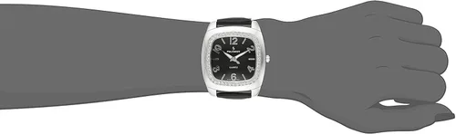 Vista 4 de Peugeot - Reloj de pulsera de piel con bisel de cristal para mujer