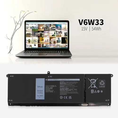 Vista 2 de Batería V6W33 de 54 Wh para Dell Inspiron 3510 3511 3515 3525 3530 3535 5310 5410 5415 5418 5420 5425 7415 7430 5510 5515 5518 5625 5630 5635