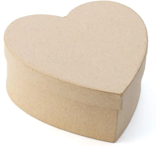 Vista 6 de 8 cajas de papel con forma de corazón – Cajas de regalo de papel kraft de 5 pulgadas con tapas Corazones