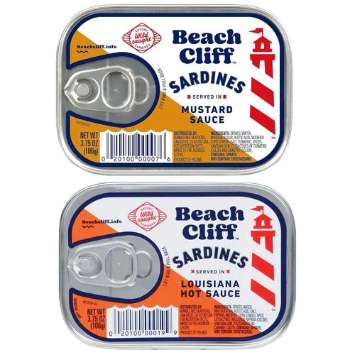 Vista 22 de Beach Cliff Sardinas Silvestres en Salsa Picante de Louisiana, lata de 3.75 oz - 14g de proteína por porción - Sin gluten, apto para dieta keto