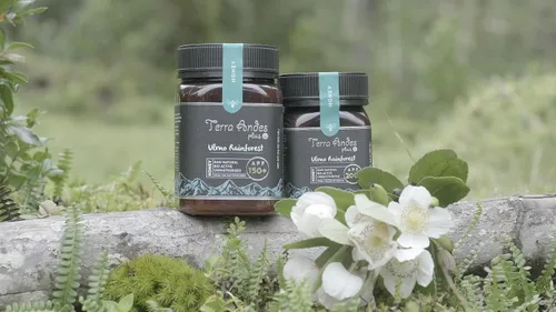 Vista 6 de Miel cruda Ulmo Rainforest de TERRA ANDES PLUS APF 150+ Pure Honey, 8.8 onzas