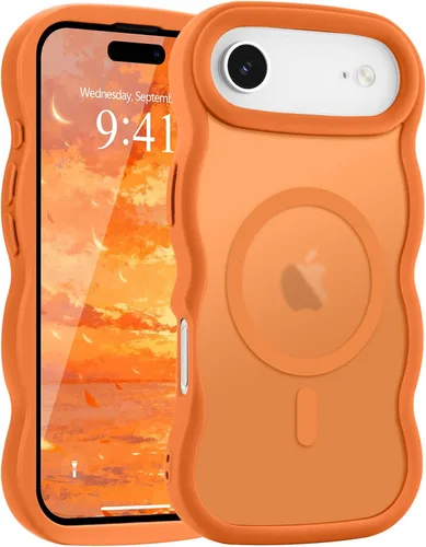 Vista 137 de Pepmune - Funda para iPhone 12 Pro Max con marco ondulado y estructura rígida, color mate claro, cubierta trasera unisex, compatible con Magsafe